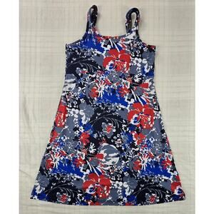 Columbia PFG Womens Freezer III Omni-Freeze Cooling Tank Dress Floral Blue Red M